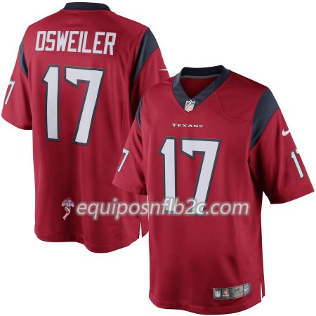 Camiseta Hombre NFL Houston Texans Brock Osweiler 17 Nike Rojo